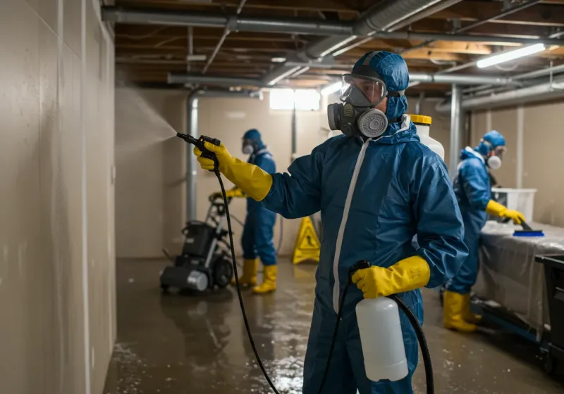 Basement Sanitization and Antimicrobial Treatment process in Jasonville, IN